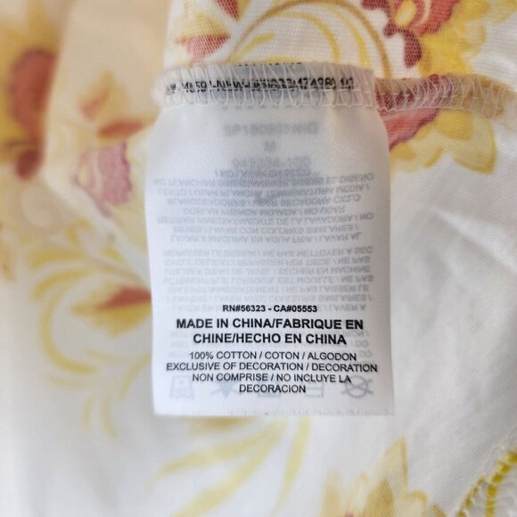 Nike Tee Cropped Tshirt Womens Floral Short Sleeve‎ Size M Crew Neck - Picture 8 of 9